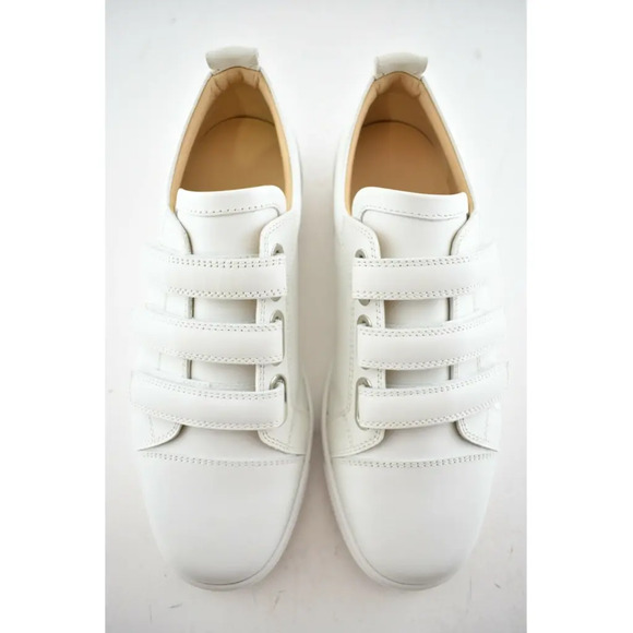 Christian Louboutin Kiddo Donna Flat Calf Leather White Strap Trainer Sneaker 40 - Picture 7 of 12